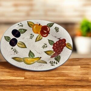 Oneida Vintage Fruit Hand Painted Serving Platter